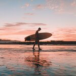 Surfing the beach in Puerto Viejo de Talamanca