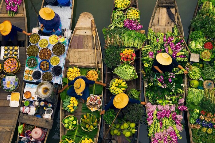 Bangkok Floating Market and Temple Tour 