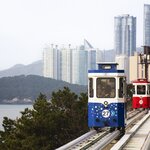 Go for a ride in a Sky Capsule tram at the Haeundae Blue Line Park in Busan