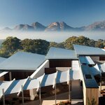 Your luxury retreats include a modern masterpiece in the heart of Freycinet National Park (photo courtesy of Saffire Lodge)