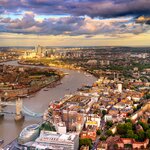 Admire the east London skyline on a 2-week trip to England