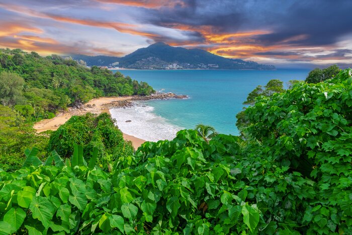 A colorful sunset over Phuket