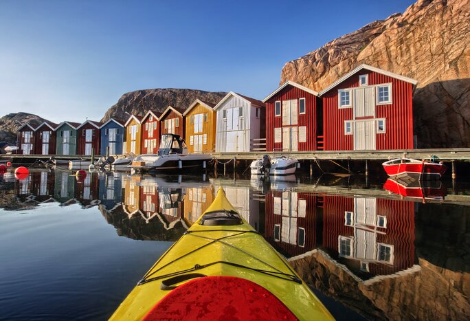 This family adventure includes kayaking among the seaside fishing villages and rocky islands of the  Bohuslän coast