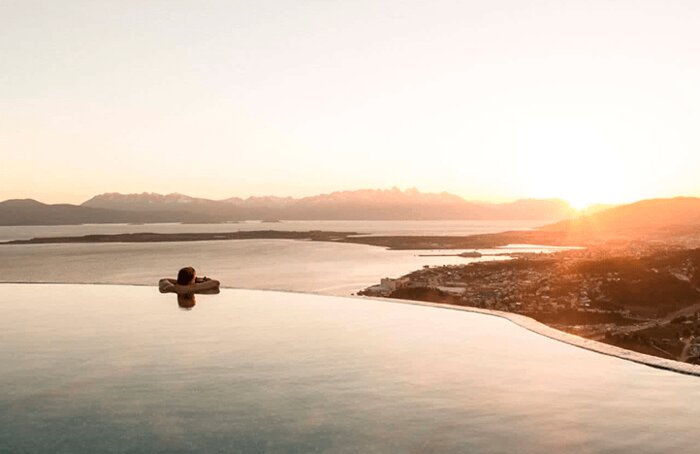 Views of the Beagle Channel and the southernmost city in the world from your 5-star Ushuaia hotel (photo courtesy of Arakur Ushuaia Resort & Spa)