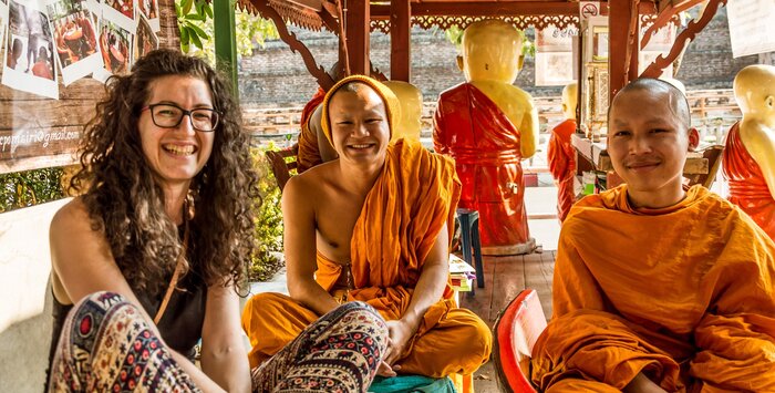 Monk Chat in Wat Suan Dok Temple