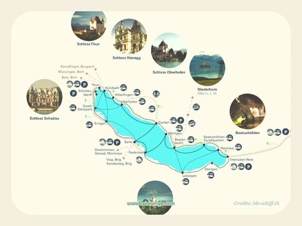 Cruise on Lake Thun: from Interlaken to Thun (& return by train)