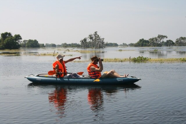 Kayaking at Kompong Khleang fishing village