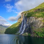 View on the  Seven Sisters Waterfalls, Geiranger
