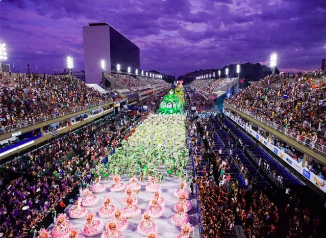 Experience the Rio Carnival from the grandstands of the Sambadrome'
