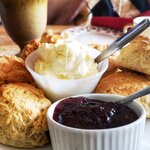 It's not a food tour of England without an afternoon tea with scones, jam, and cream