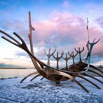 The Sun Voyager sculpture in Reykjavík