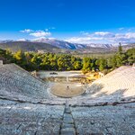 The Ancient Theatre of Epidaurus is a well-preserved fourth-century BCE amphitheater