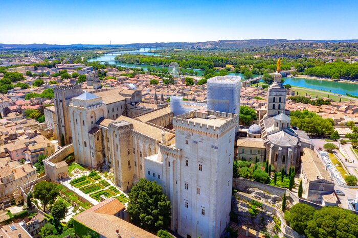 Avignon's Saint-Benezet Bridge with Popes Palace