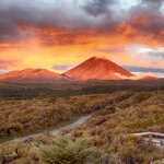 Sunset on Mount Ngauruhoe, Tongariro National Park