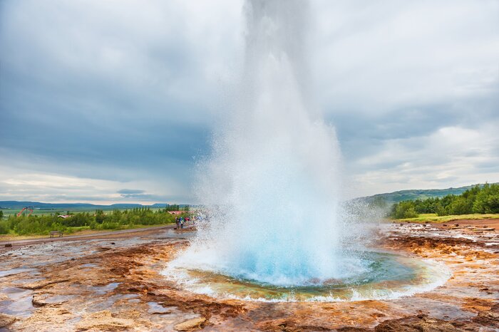 Eruption of Strokkur, Golden Circle route