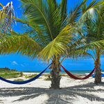Hammocks on a beach in Puerto Morelos
