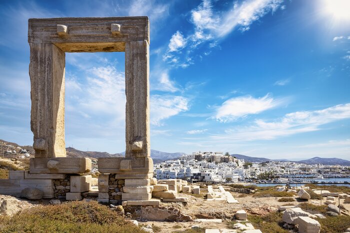 Discover Naxos' iconic Portara gate on a relaxing itinerary of Greecc
