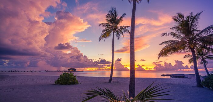A colorful sunset in June
