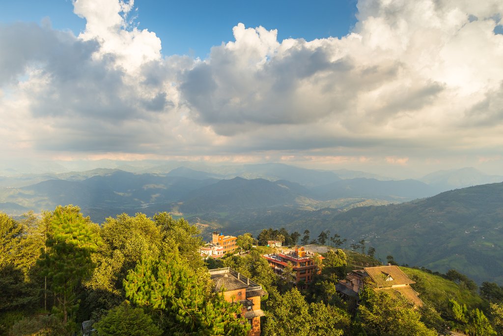 The view from Nagarkot, a popular village on the outskirts of the Kathmandu Valley