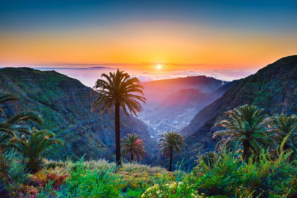 La Gomera's lush, mountainous coast.