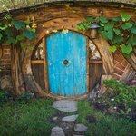 A hobbit hole in Matamata's Hobbiton on New Zealand's North Island