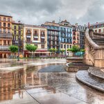 Buildings on Plaza del Castillo in Pamplona