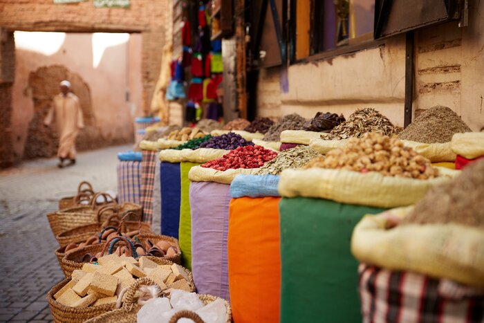 Finish your trip in Marrakesh where you can pick up spices to take home