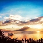Sunset over Lake Atitlán, Guatemala