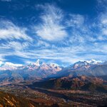 Spectacular views over the Himalaya from Pokhara
