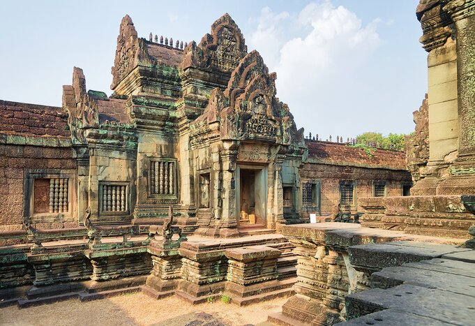 Ruined temples at Banteay Samre, Cambodia