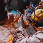 Drink tea with locals in a Jordanian Bedouin home