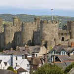 An aerial view of Conwy