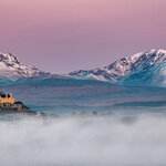 Stirling Castle glows on a wintry Scottish morning