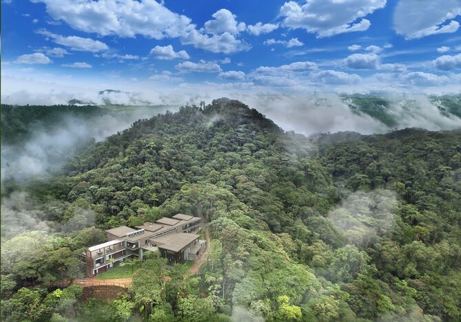 Stay in luxury accommodation nestled within the rainforest (photo courtesy of Mashpi Lodge)