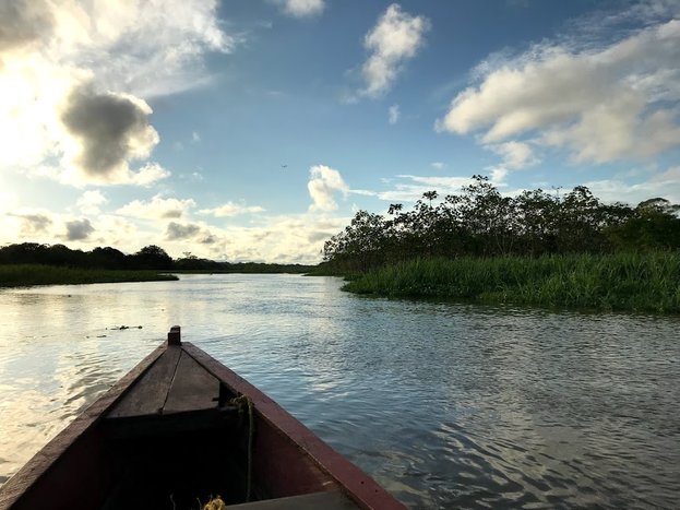 Boat Ride to Peruvian Margin to see Pink Dolphins and the Sunset from the River