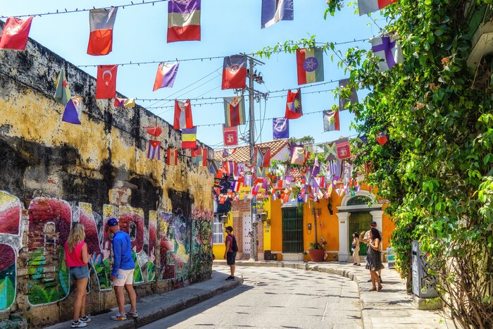 Wander around Cartagena's artsy Getsemani neighborhood