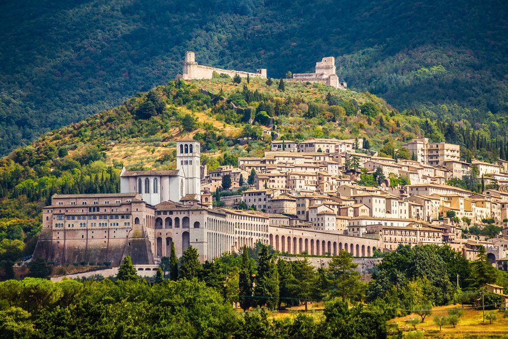 The exquisite hill town of Assisi, just 30 minutes east of Perugia.