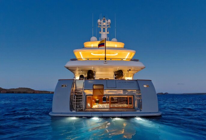 Spend two weeks cruising around the Galápagos by superyacht (photo courtesy of Aqua Mare)