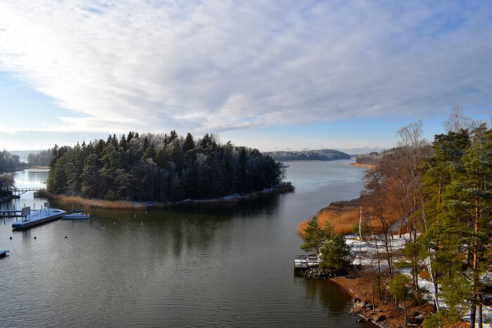 First snowfall in Pargas, Finland
