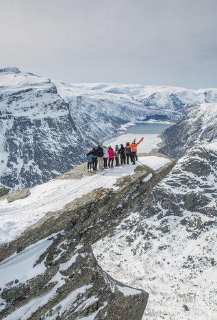 Guided Winter Hike to Trolltunga