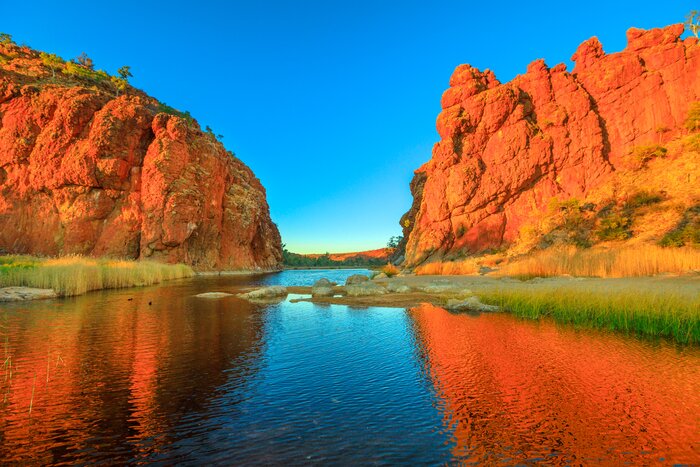 Explore Australia's Red Centre and stop to check out Glen Helen Gorge