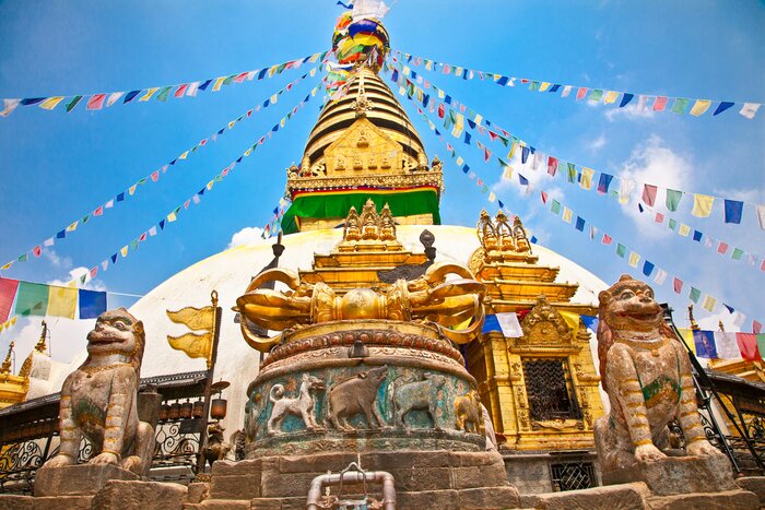 Check out cultural sites like the Swayambhunath Stupa, also known as the Monkey Temple in Kathmandu in February