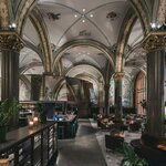 This stunning all-day restaurant, called Fresco Hall, welcomes guests and non-guests (photo courtesy of Bergen Børs Hotel)