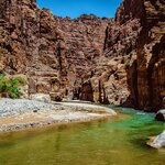 Go on a three-hour hike in the lush Mujib Nature Reserve