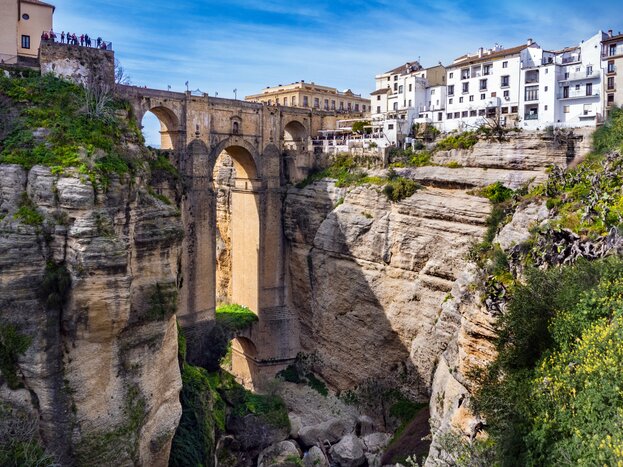 Impressive Ronda straddles a deep gorge, El Tajo