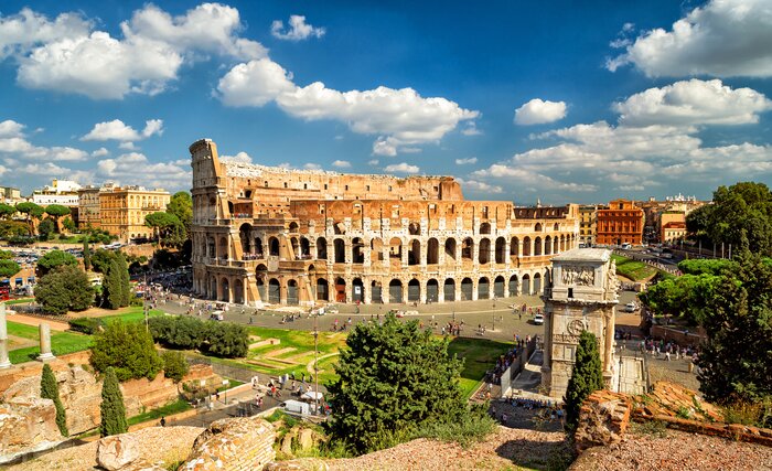 Spend your first full day in Rome with a self-guided visit to the Colosseum