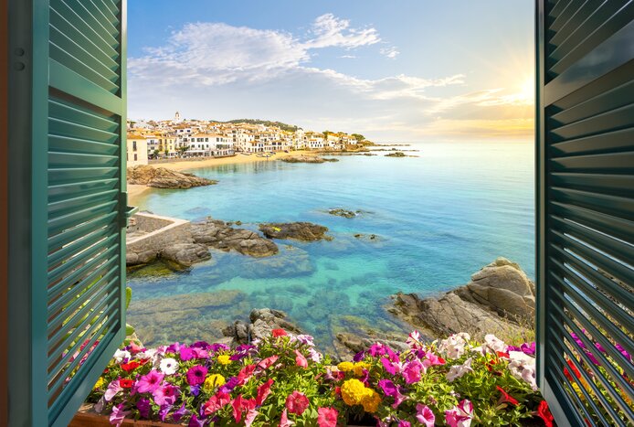 Drive to charming villages in the Costa Brava, like Calella de Palafrugell