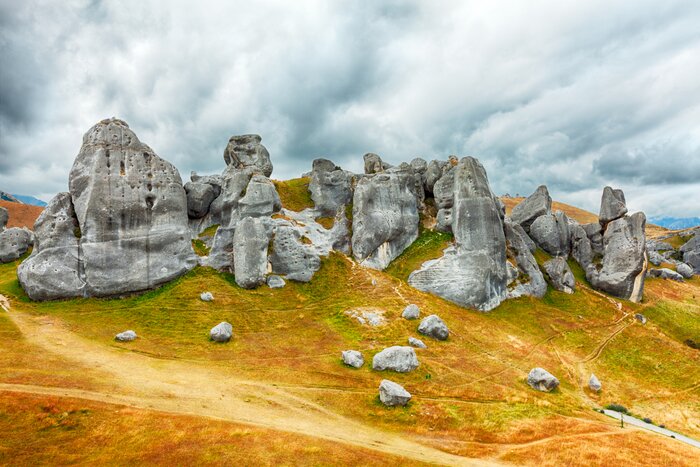 Travel through the rugged, rocky outcrops of Castle Hill Scenic Reserve