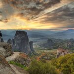 Watch the sunset over Meteora's UNESCO-listed rock monasteries (photo courtesy of Visit Meteora)