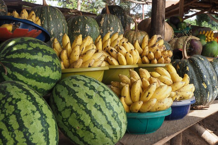 Get a feel for local life at the fruit and vegetable markets of Uganda